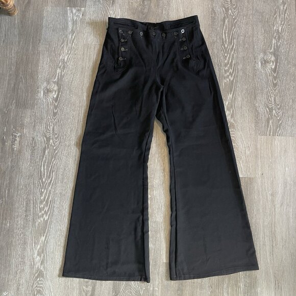 Vintage Buccaneer 60s/70s Wool Navy Sailor Uniform Trousers *Flaws Read* - Picture 1 of 16
